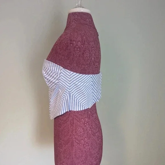 Ser.O.Ya Melanie Blue and White Corset Top NWT, US L - Picture 2 of 6